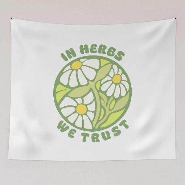 Item preview, In herbs we trust floral graphic with chamomile designed and sold by interico88.