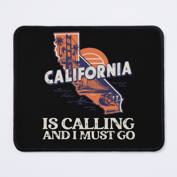 Item preview, Travel quote California is calling and I must go: Retro California travel poster - Vintage Minimal West Coast designed and sold by pod24.
