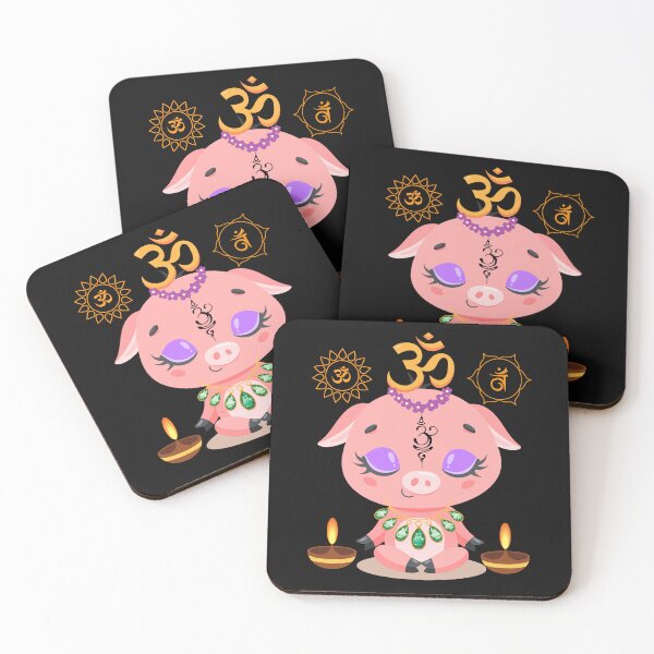 Item preview, Cute Baby Piglet Yogi Colorful Design designed and sold by EarthArtDesigns.
