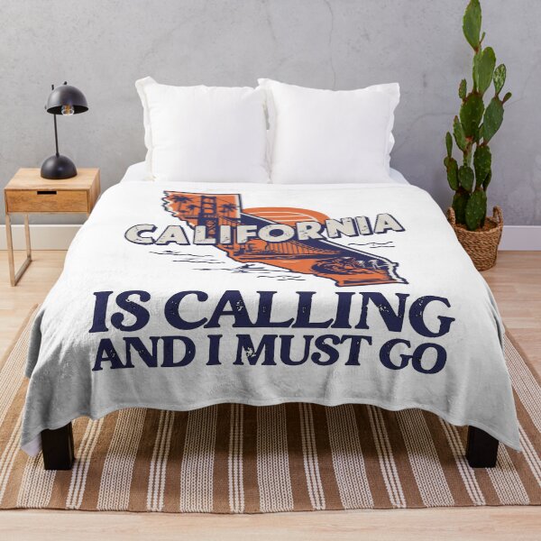Item preview, Travel quote California is calling and I must go: Retro California travel poster - Vintage Minimal West Coast designed and sold by pod24.