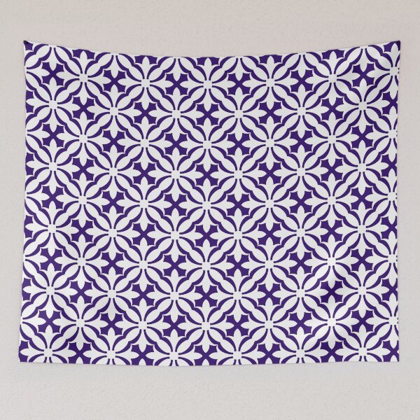 Item preview, Seamless White Floral Pattern on Purple Background designed and sold by Beltmouth.