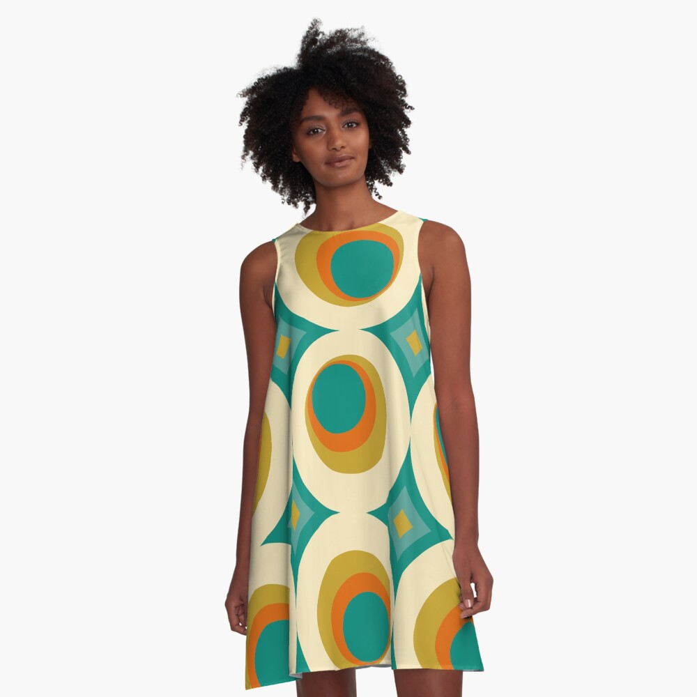 Mid-Century Modern Splash A-Line Dress