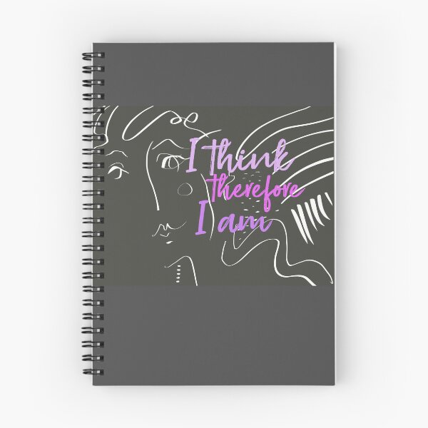 Item preview, I Think Therefore I Am Quote On Line Drawing designed and sold by art64.