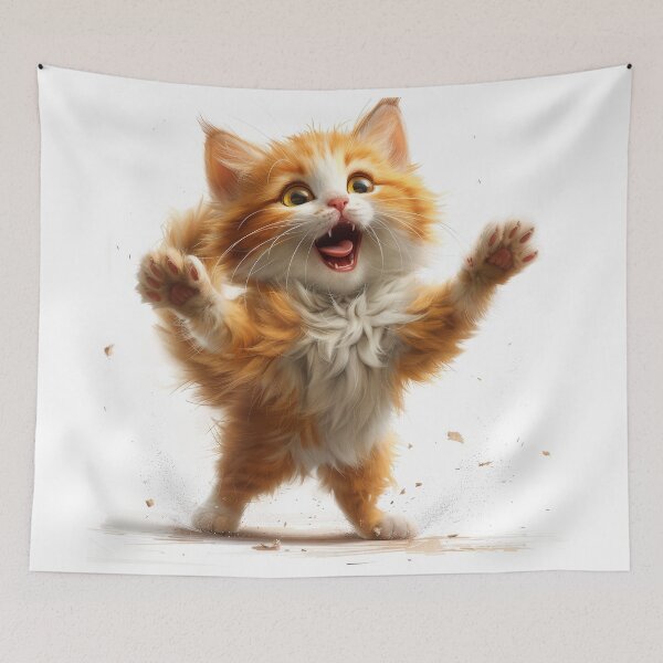 Item preview, Cat with playful paws designed and sold by wolfgangrainer.