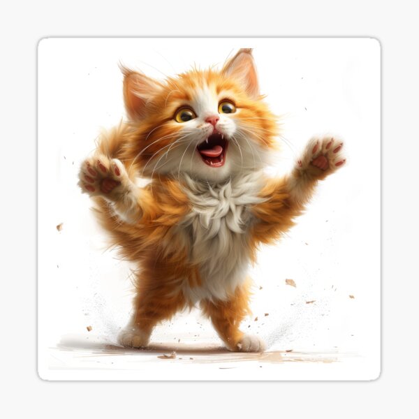 Item preview, Cat with playful paws designed and sold by wolfgangrainer.