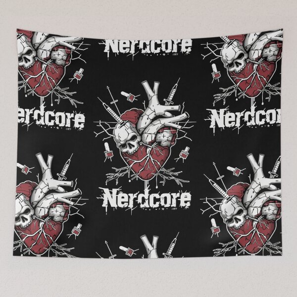 Item preview, “Nerdcore” Heart Art with Retrofuturistic Graffiti designed and sold by Piotrek0001.