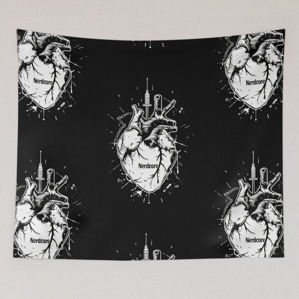 Item preview, “Nerdcore” Heart Art with Retrofuturistic Graffiti designed and sold by Piotrek0001.