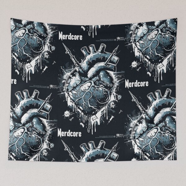 Item preview, “Nerdcore” Heart Art with Retrofuturistic Graffiti designed and sold by Piotrek0001.