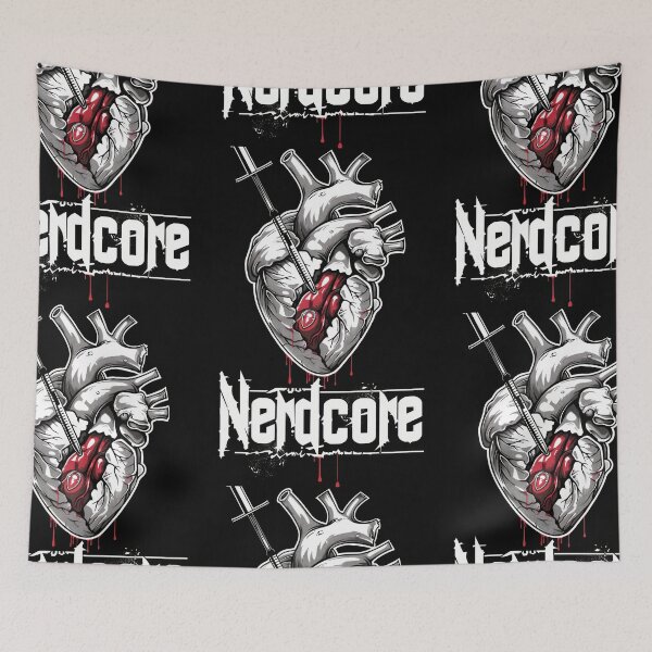 Item preview, “Nerdcore” Heart Art with Retrofuturistic Graffiti designed and sold by Piotrek0001.
