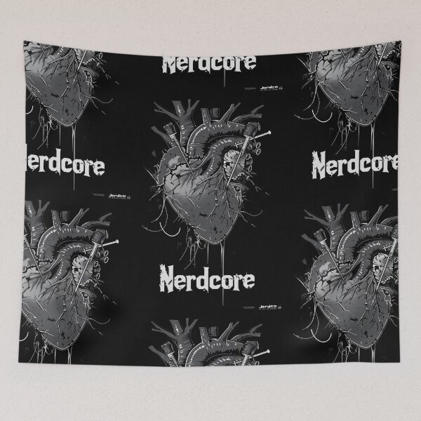 Item preview, “Nerdcore” Heart Art with Retrofuturistic Graffiti designed and sold by Piotrek0001.