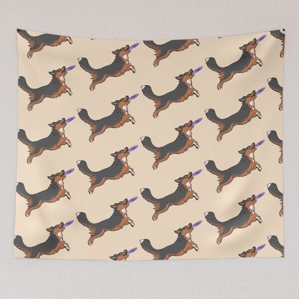 Item preview, Black and Tan English Shepherd Catching Disc designed and sold by MysticLaceArt.