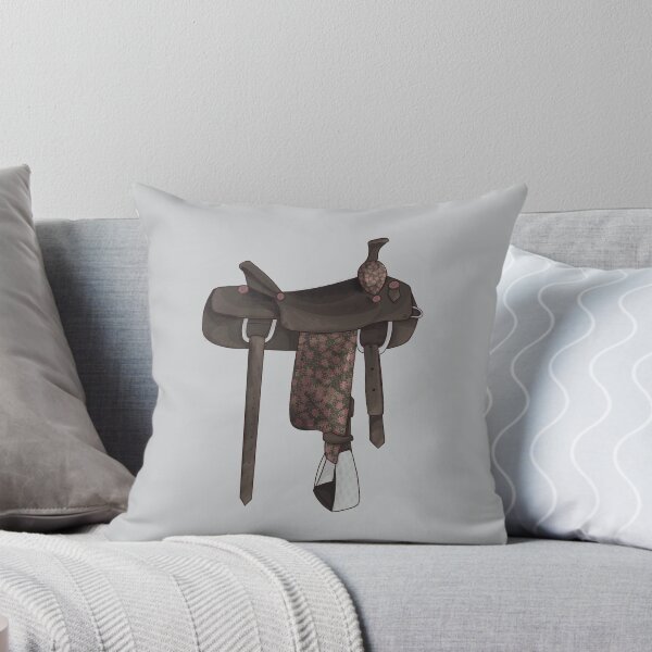 Item preview, Brown and Pink Western Saddle designed and sold by Practically Simple Studios.