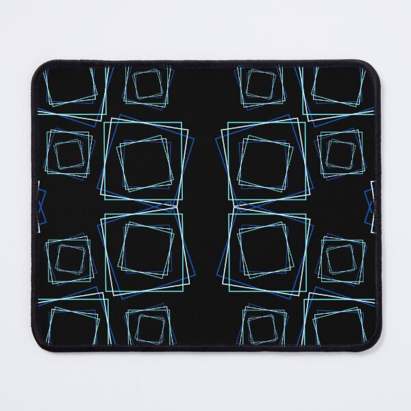 Item preview, Geometric Blue Squares Abstract Art Print designed and sold by DesignAnother.