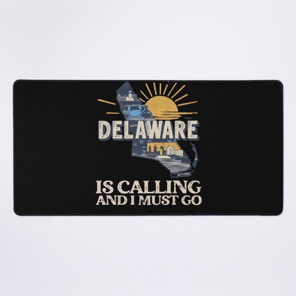 Item preview, Travel saying Delaware is calling and I must go: Vintage travel poster Delaware - Retro adventure in minimal style designed and sold by pod24.