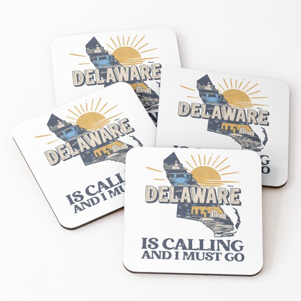 Item preview, Travel saying Delaware is calling and I must go: Vintage travel poster Delaware - Retro adventure in minimal style designed and sold by pod24.