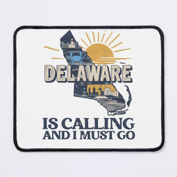 Item preview, Travel saying Delaware is calling and I must go: Vintage travel poster Delaware - Retro adventure in minimal style designed and sold by pod24.