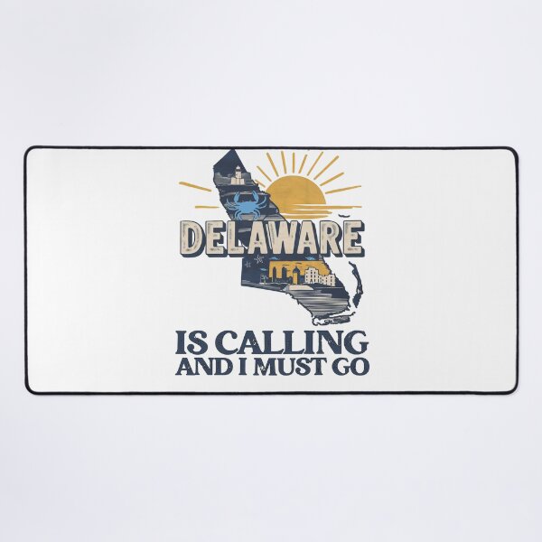 Item preview, Travel saying Delaware is calling and I must go: Vintage travel poster Delaware - Retro adventure in minimal style designed and sold by pod24.