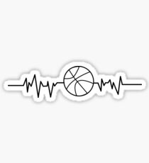 Pegatina Regalo deportivo de baloncesto Heartbeat