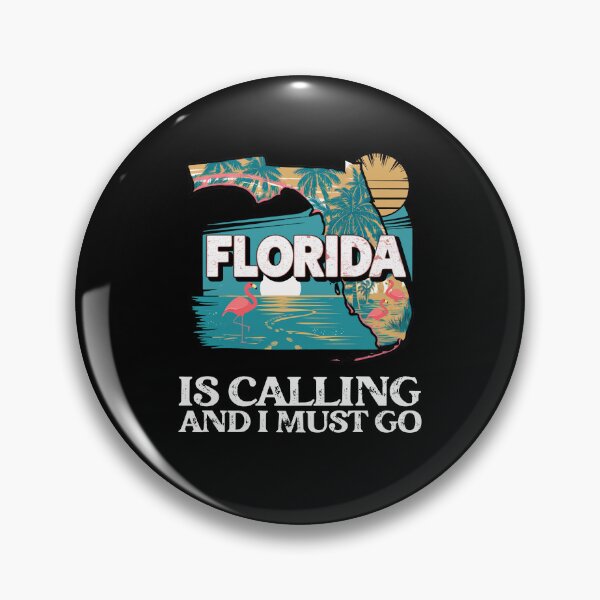 Item preview, Travel saying Floridais calling and I must go: Vintage travel poster Florida - retro adventure in minimal style designed and sold by pod24.