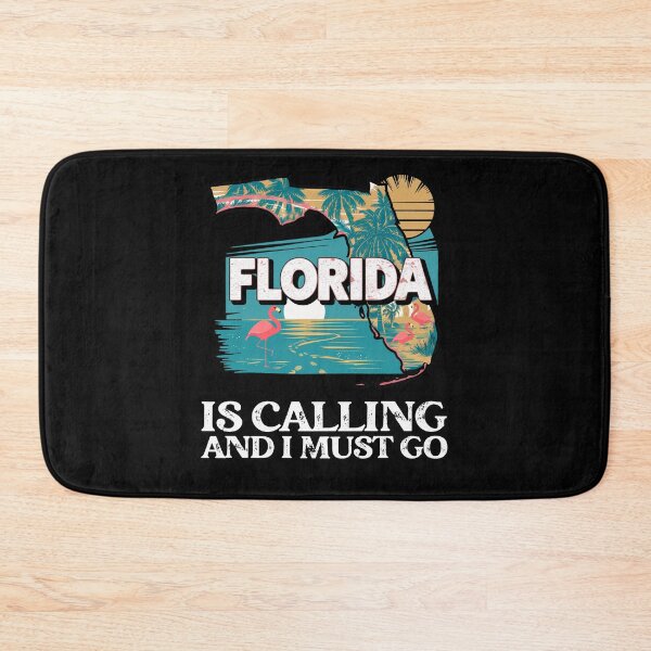 Item preview, Travel saying Floridais calling and I must go: Vintage travel poster Florida - retro adventure in minimal style designed and sold by pod24.