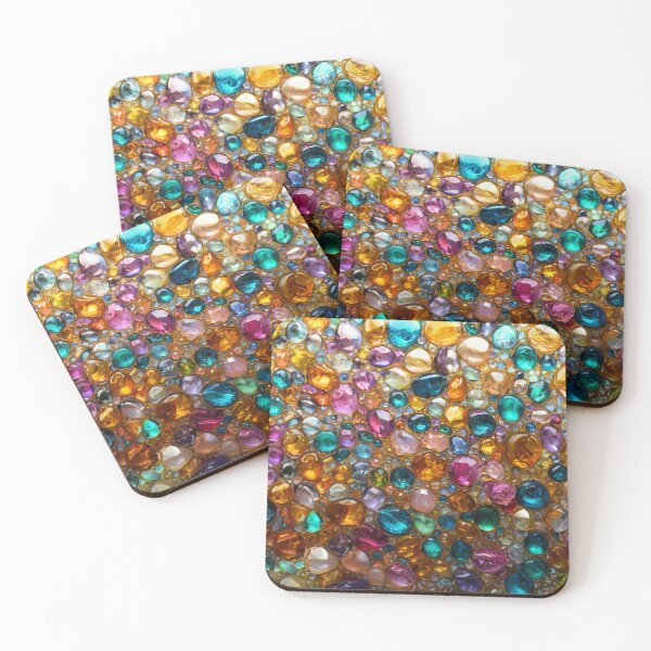 Item preview, Colourful gems background designed and sold by Julia Rudens.