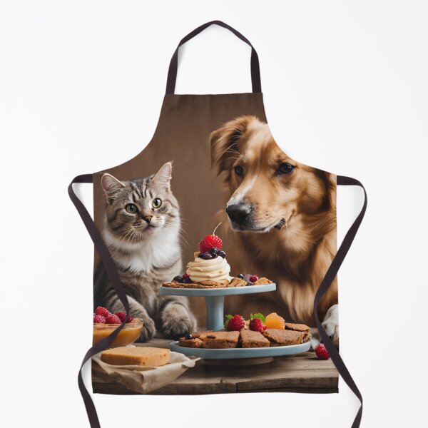 Item preview, Cat and Dog Enjoing Dessert. designed and sold by Lilixlilica.