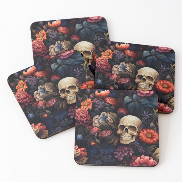 Item preview, Skull With Flowers designed and sold by karsad.