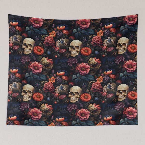 Item preview, Skull With Flowers designed and sold by karsad.