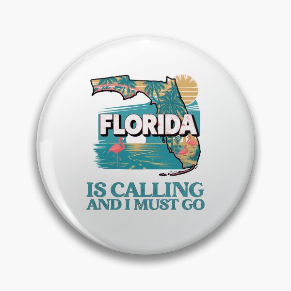 Item preview, Travel saying Floridais calling and I must go: Vintage travel poster Florida - retro adventure in minimal style designed and sold by pod24.