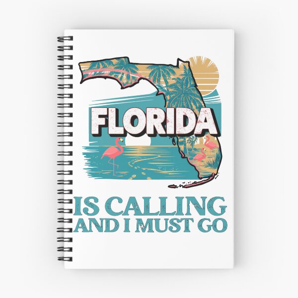 Item preview, Travel saying Floridais calling and I must go: Vintage travel poster Florida - retro adventure in minimal style designed and sold by pod24.