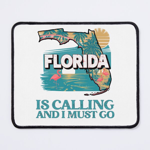 Item preview, Travel saying Floridais calling and I must go: Vintage travel poster Florida - retro adventure in minimal style designed and sold by pod24.