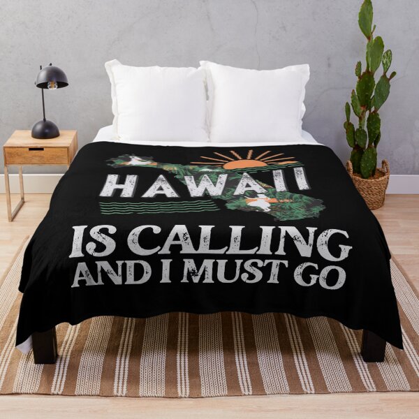 Item preview, Travel saying Hawaii is calling and I must go: Vintage travel poster Hawaii - retro adventure in minimal style designed and sold by pod24.