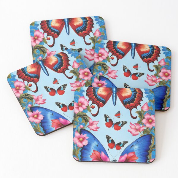 Item preview, Red & blue Butterflies designed and sold by tatty58.
