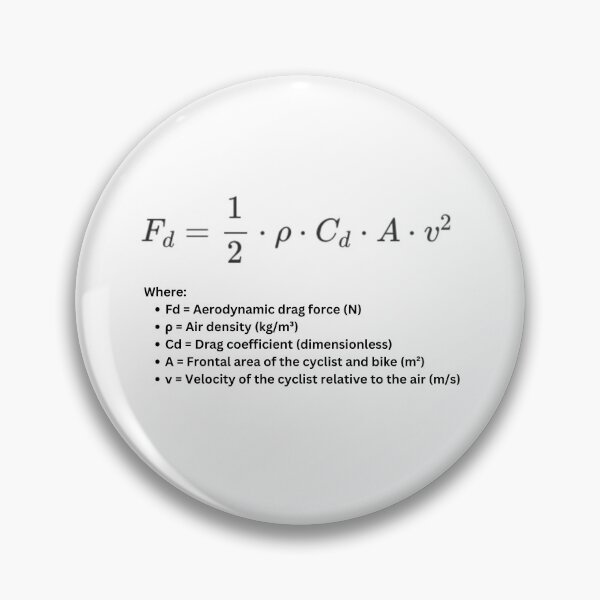 Item preview, Aerodynamic Drag Equation designed and sold by Triathlongram.
