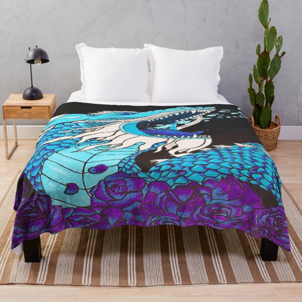 Item preview, Blue Dragon and Roses designed and sold by WiseWitch.