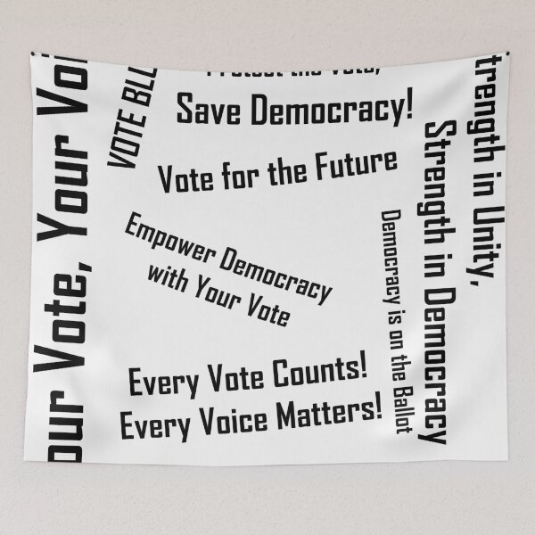 Item preview, Empower Democracy Voting Poster designed and sold by FatGiantCat.