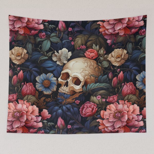 Item preview, Skull And Flowers II designed and sold by karsad.