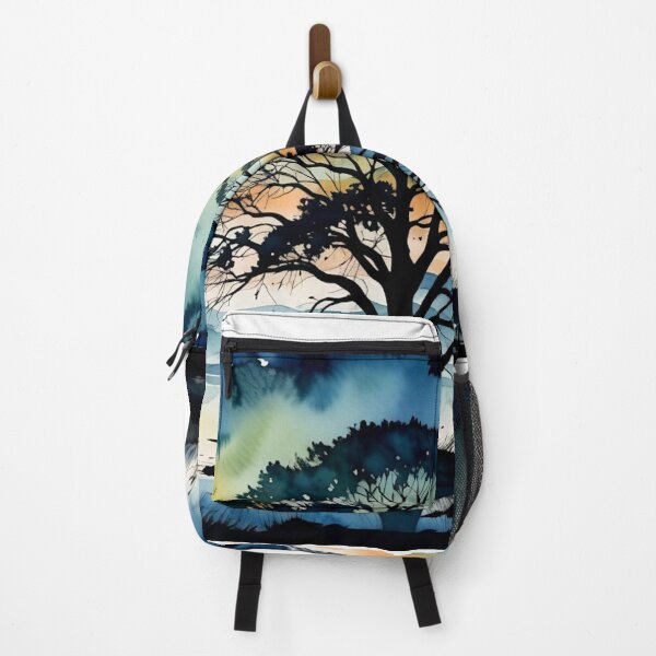Item preview, Sunset Tree in Watercolours @fluidwatercolor designed and sold by fluidwatercolor.