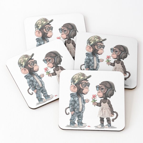 Item preview, Cute baby monkeys designed and sold by ArtFusionVibe.
