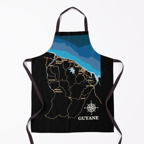 Item preview, Map of French Guiana. Water depth. Baltimetry. designed and sold by DimDom.