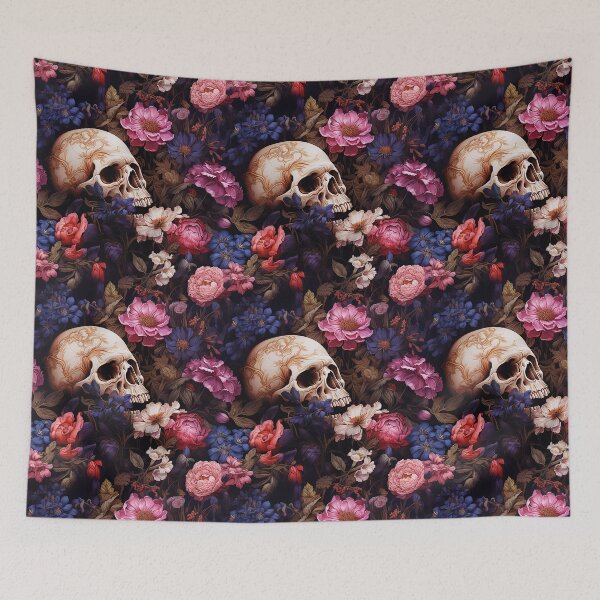 Item preview, Skull And Flowers Pink designed and sold by karsad.