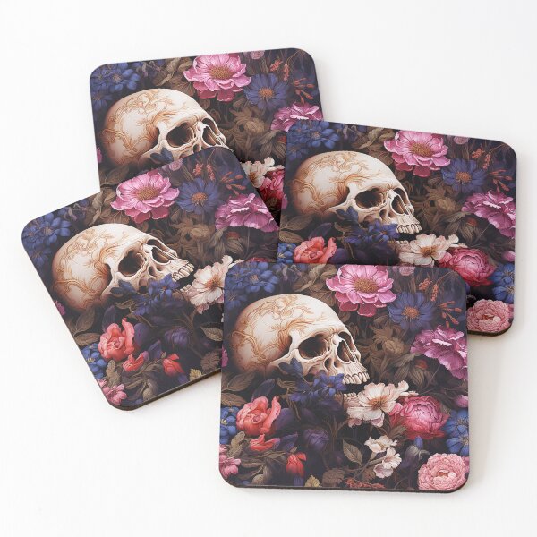 Item preview, Skull And Flowers Pink designed and sold by karsad.