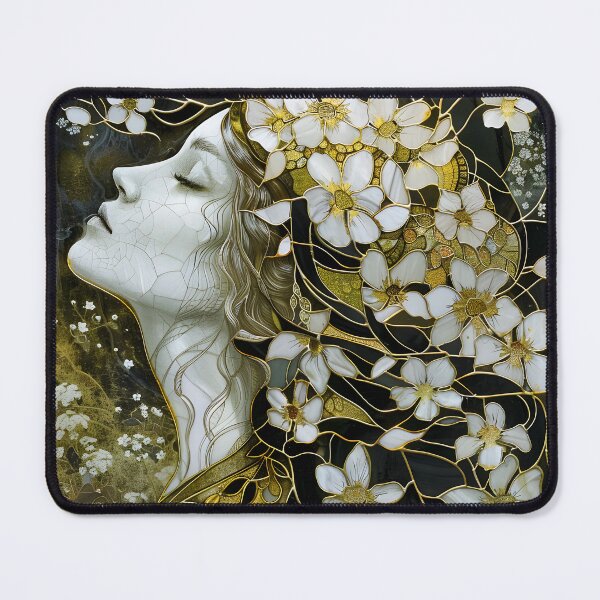 Item preview, Woman with floral headpiece in an intricate design designed and sold by Artessie.