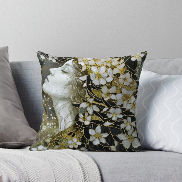 Item preview, Woman with floral headpiece in an intricate design designed and sold by Artessie.