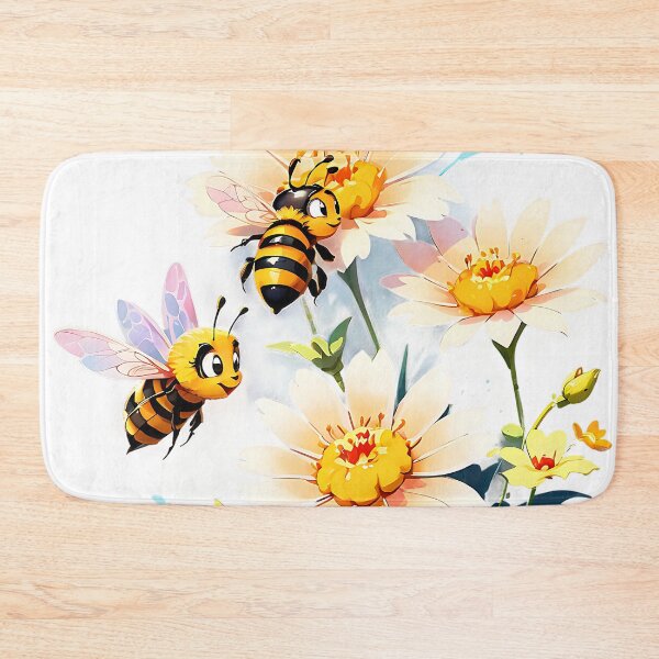 Item preview, bees on daisies designed and sold by eriktartufo.