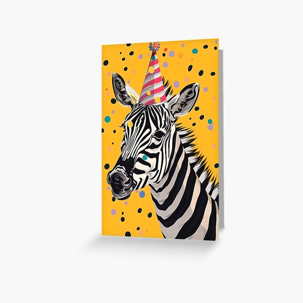 Item preview, Fun Zebra Birthday Party Design - Colorful and Playful Animal Art designed and sold by TringTringCards.