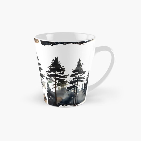 Item preview, Tall Pine Trees in Inc Watercolour @fluidwatercolor designed and sold by fluidwatercolor.