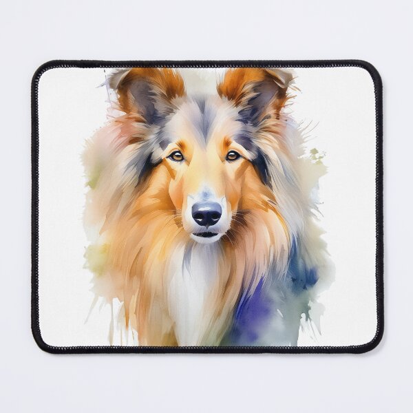 Item preview, Rainbow Watercolor Rough Collie designed and sold by heartlocked.