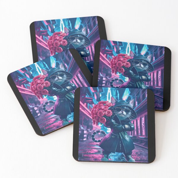Item preview, Romantic cyberpunk cat designed and sold by kateds14.
