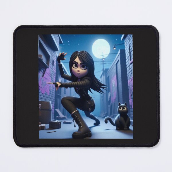 Item preview, Ninja Girl and her sidekick Midnight designed and sold by ArtfulSoules.